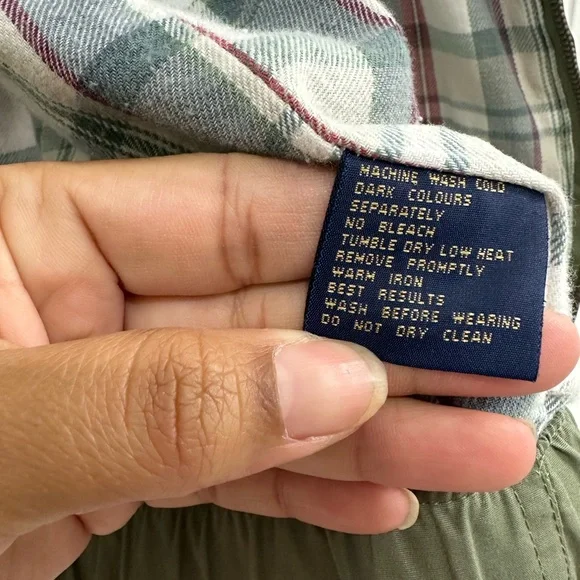 Ralph Lauren Men’s Chaps Jacket Size XL Olive green multicolor plaid lining - Picture 5 of 12